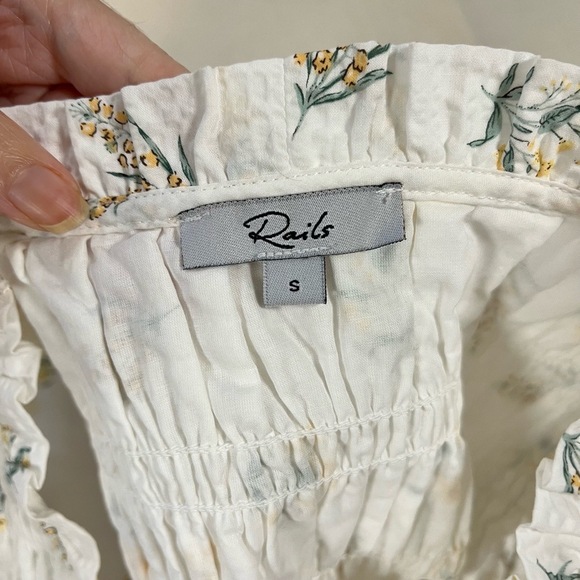 Rails Womens Floral Smocked Sleeveless Dress Floral Tie-Front Small Womens - Picture 3 of 11